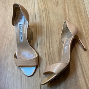 Manolo blaahnik cream heels see pics size 38 cute